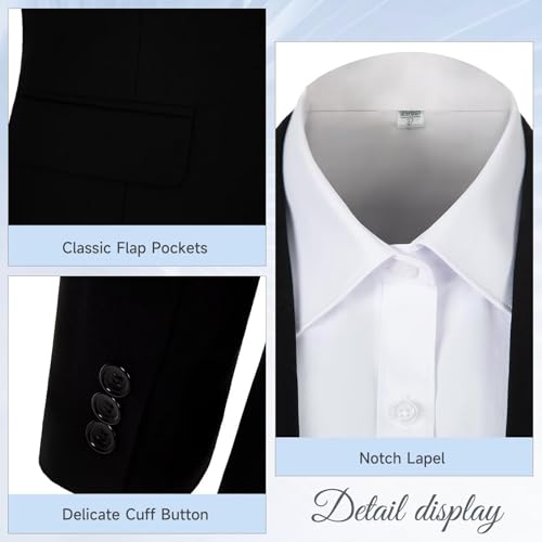 Women Classic Suits 2 Piece Bussiness Professional Work Outfits Office Attire Slim Fit Dressy Blazer Jacket Pants Suit Sets3