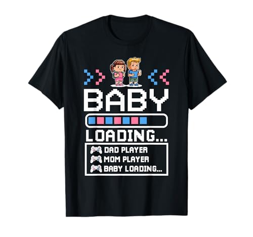 Bebé Loading Gamer Lindo Embarazo Amor Niño Niños Juego Camiseta
