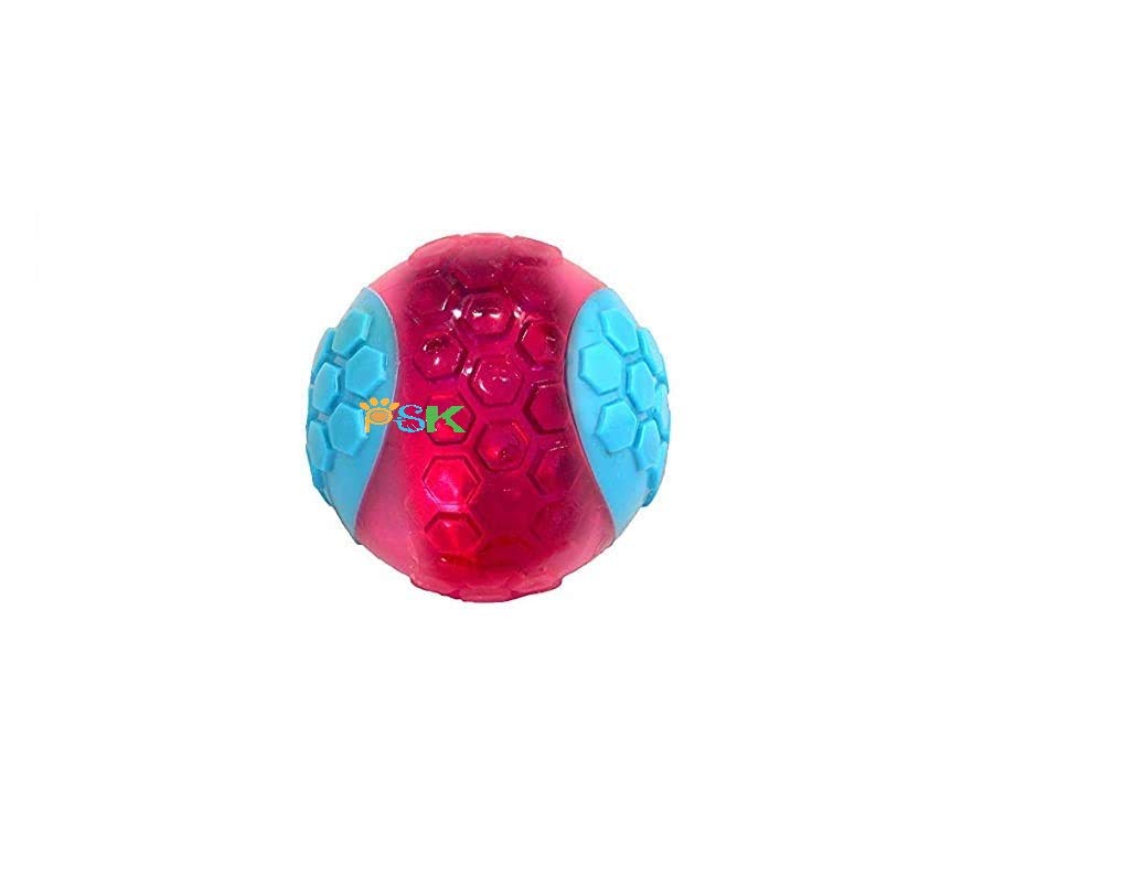 PSK PET MART Non-Toxic Natural Hard TPR Rubber Adult Dogs & Puppies Teething and Training Squeaky Lighting Ball Colour May Very (B08VRSVLNK) Amazon Price History, Amazon Price Tracker
