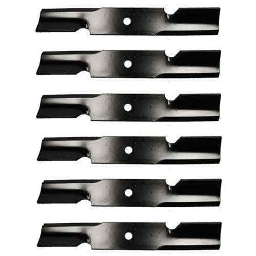 (6 Pack) Premium Replacement Notched Lawn Mower Deck Blade fits Stens 310-078 310-086 310-185 315-872 | 21" x 2 ½"
