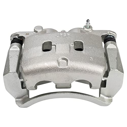 Image of TRQ Front Left Brake Caliper w /Bracket Drivers Side