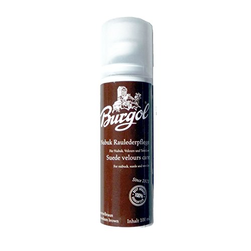 Burgol Nubuk Raulederpflege 100 ml Wildlederpflege für Nubuk Velour und Textilien 9 Farben (mittelbraun)