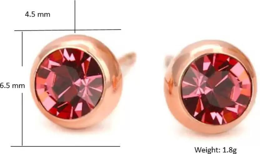 Image of Nilu's Collection Daily Use, Light Weight Cubic Zircon Stud Earrings| Perfect for baby girls, office goers