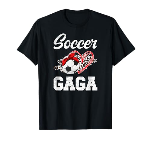 Soccer Gaga Leopard Grandma Gaga of A Soccer Player Gaga T-Shirt