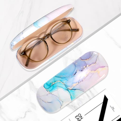Image of PERFECTSIGHT Hard Shell Eyeglasses Case, PU Leather Protective Glasses Case, Cute Eyeglass Case for Women Men Girls