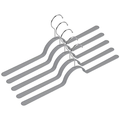 Levivo 331800000198 Lot de 5 Cintres Flexibles avec Une Armature, Matériau pour Ressort, Gris Foncé, 47 x 2 x 14 cm Cover