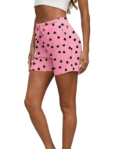 Image of Ekouaer Pajama Shorts for Women Soft Comfy Lounge Shorts Drawstring Pj Shorts Short Pajama Bottoms with Pockets S-XXL