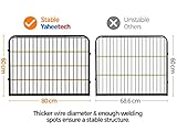 Yaheetech Welpenlaufstall Welpengitter 6 Gitter je 80x 60 cm Welpenauslauf Freigehege für Hund Hundelaufstall Innen/Außenbereich