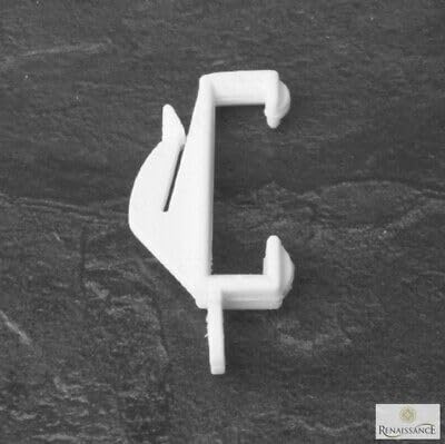 Monorail/Decorail Curtain Track Gliders White Plastic Rail Loop Runner Hooks (50)