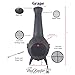 The Blue Rooster Grape Cast Aluminum Chiminea in Charcoal