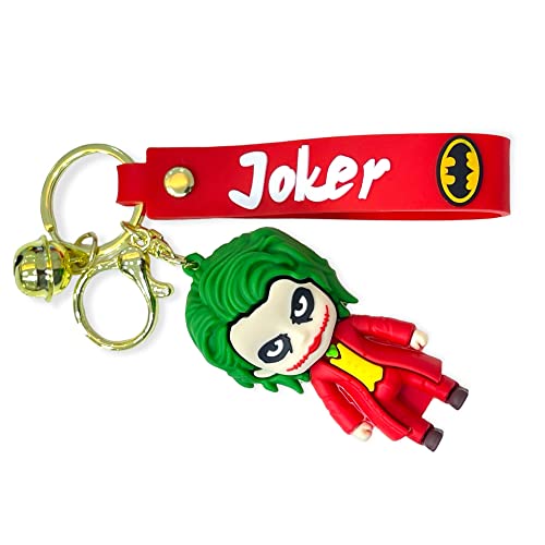 Image of AUGEN Joker Red Action Figure Keychain Limited Edition for Car, Decoration, Cake, Office Desk & Study Table (Pack of 1)