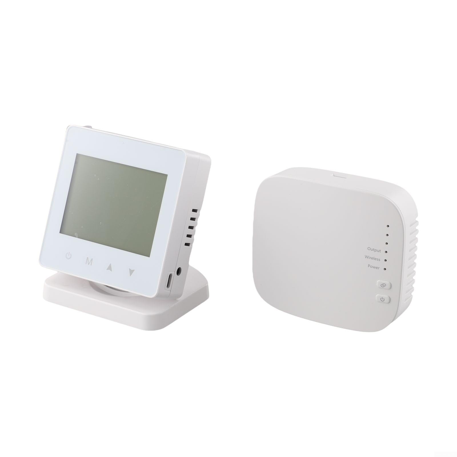 Thermostat programmable sans fil RF433 pour chaudière à gaz et commande vocale, contrôleur de température mural, double alimentation, écran LCD (pas de WiFi)