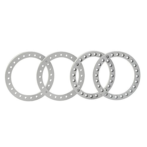 RCLIONS 4pcs Aluminum Replacement Wheel Rim Beadlock Ring for 1:10 RC Crawler Car 1.9