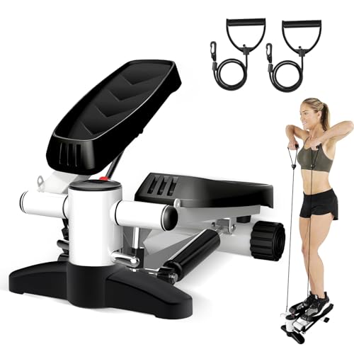 RUN.SE RUN.SE Steppers for Exercise,Stepper Exercise Machine,Portable Mini Stair Stepper Exercise Equipment for Home with Resistance Band & Calories Display & Non-Slip Mat, for Home Office Workout