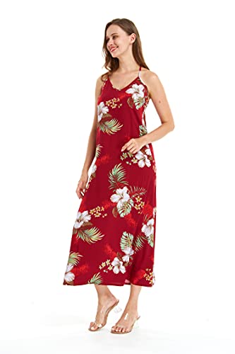 Image of Matchable Family Hawaiian Luau Men Women Girl Boy Clothes in Pineapple Garden Burgundy