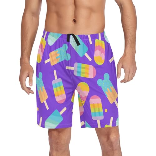 Men's Pajama Shorts Sleep Shorts Sleepwear Whiskey Lounge Sleep Pjs Bottoms with Pockets