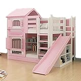 [Literas de seguridad] La madera maciza densa, la cama ancha y los reposabrazos de seguridad crean una cama para niños divertida y ecológica para usted. La cama de madera maciza densamente colocada está hecha de madera maciza sólida y transpirable para proteger la calidad del sueño del niño. La cama densamente colocada mejora la capacidad de carga.