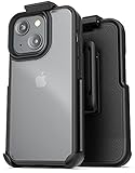 Holster Designed for iPhone 13 Belt Clip Case - Transparent Phone Case with Holster (Clear Frost) (iPhone 13)