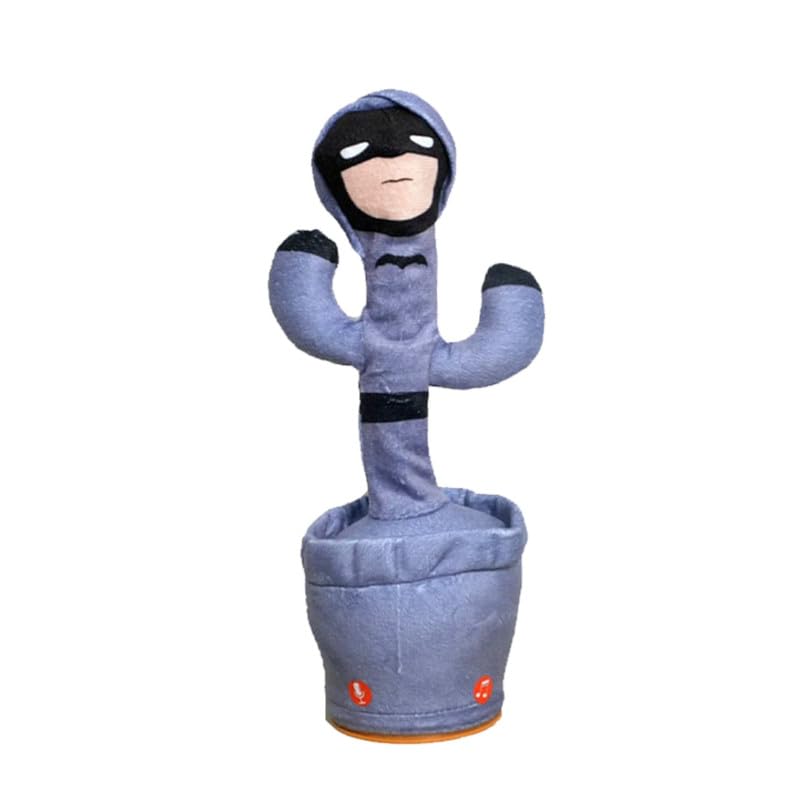 Image of BUMTUM Dancing Singing Batman Theme Character Toy, Wriggle & Singing for Babies & Kids, Plush Musical Electronic Toys, Voice Recording Repeats(Silver)