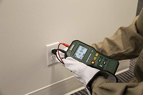 Image of Extech CLT600 Advanced Cable Locator and Tracer Kit - Detects Powered & Unpowered Cables, Non-Contact Voltage Detection, 12-450V AC /DC, Backlit LCD, Includes Transmitter, Receiver, and Accessories | Trace powered and unpowered cables, non-contact voltage, backlit LCD, transmitter /receiver, leads, case