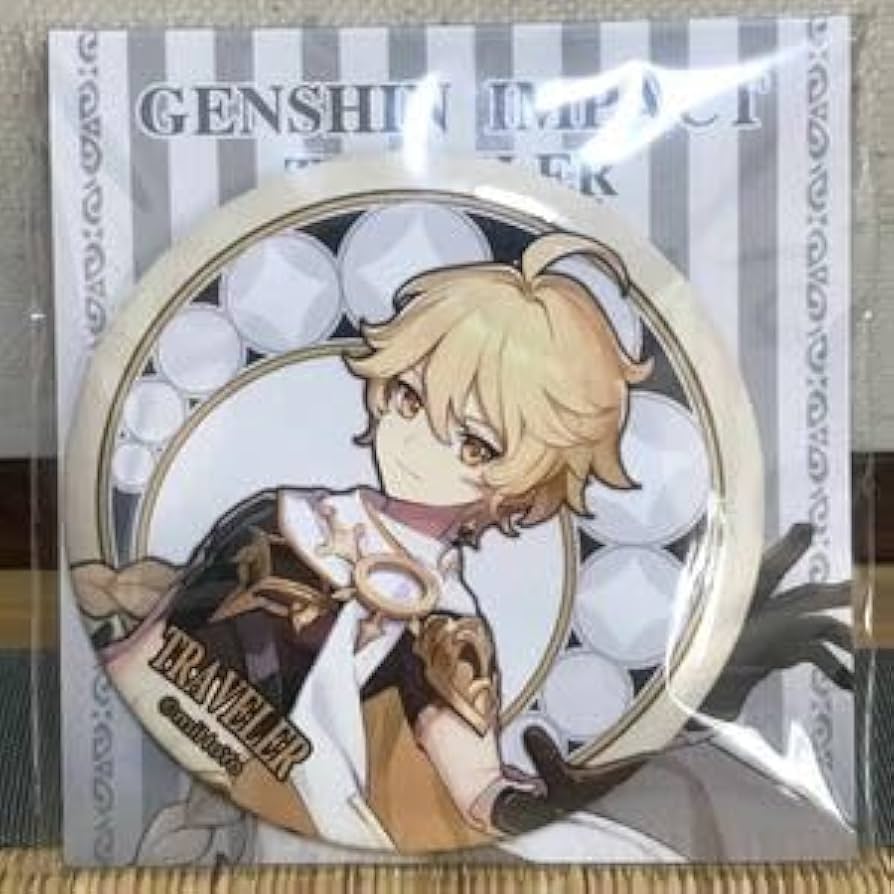 原神 旅人 空 缶バッジ