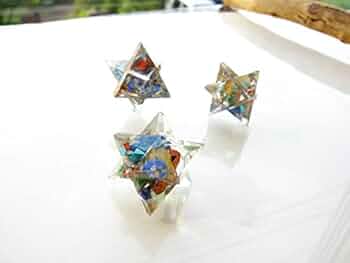 オルゴナイト マカバスター 中 ピンクオパール ミックスストーン 天然石 マルカバスター オルゴナイト 大きめ