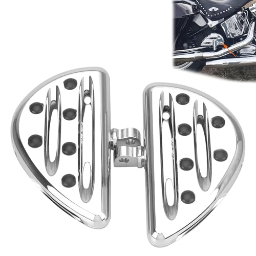 Chevilles Arrière Harley en Chrome Haut de Gamme Deep Edge Cut pour Moto Custom Flhx Softail