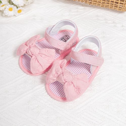 Miamooi Infant Baby Girls Boys Sandals Summer Bowknot Crib Shoes Toddler Pu Leather Flower Soft Rubber Sole Dress Flats First Walker Shoes4