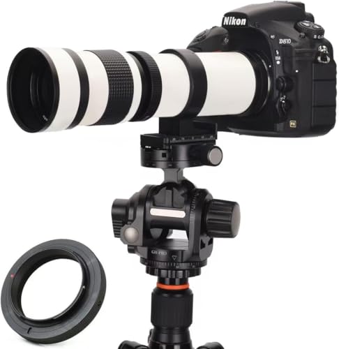 JINTU Téléobjectif 420-800mm, Objectif EF pour Canon SLR, Canon Manual Focus Objectif Zoom MF 4000d 2000d 1500d 850d 750d 1300d 1200d 600D 500d 250d 90d 80d...