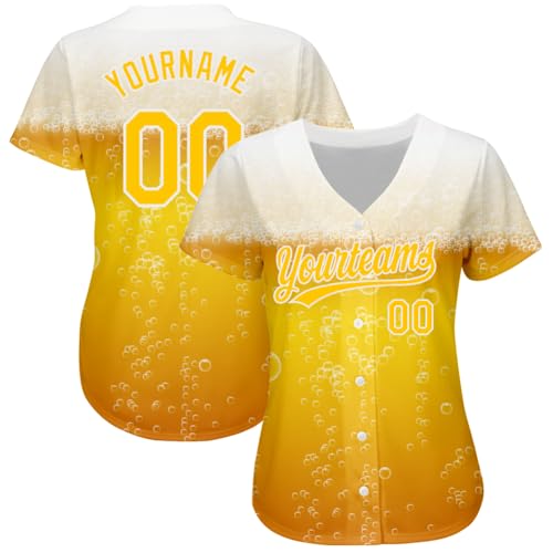 Custom Beer-Themed Baseball Jersey Personalized Team Uniform Stitched Name Numbers Sports Fan Shirts for Men Women Boys miniatura 3