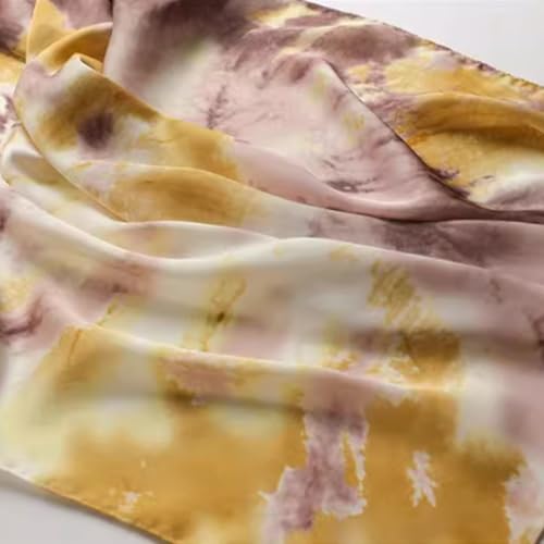 Alexis Leroy 27.5 * 27.5 Inch Women's Tie-dye Medium Square Scarf Silk-Like Satin Head Wrap Bandana & Neck Scarf4