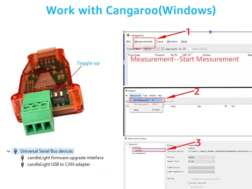 Image of DSD TECH SH-C30A USB to CAN Bus Adapter Base on Canable Support SocketCAN Cangaroo