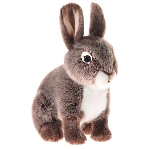 Heunec 274471 Plüschtier, Hase, Graubraun, 21 cm x 19 cm x 9 cm