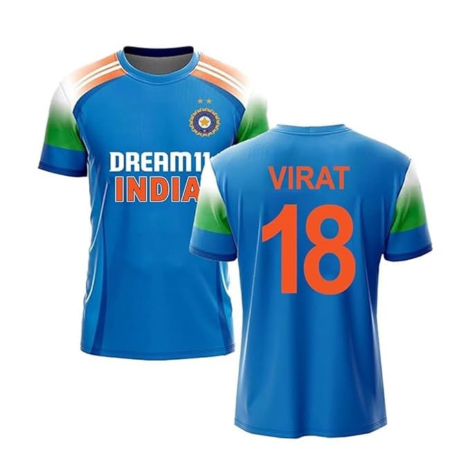Image of New Jersey 2026 Virat 18 Jersey New 2026 for (Kids,Boys & Men)