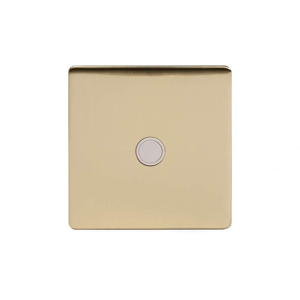 Soho Lighting Brushed Brass 20A Flex Outlet Wht Ins Screwless