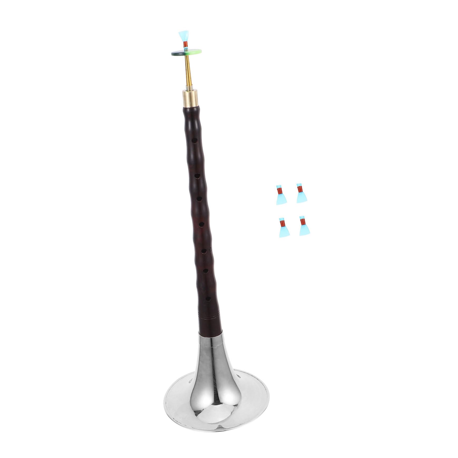 Suona für Anfänger Satz Traditionelles Chinesisches Blasinstrument aus Ebenholz C-dur mit Zubehör Musikinstrument für Unterricht und Bühne Zufällige Farbe