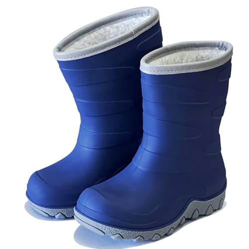 Gefütterte Gummistiefel Kinder für Jungen Mädchen, Thermo Warme Regenstiefel, Winter Schneestiefel Marineblau Gummistiefel Größe 32 Gefütterte Gummistiefel Kinder für Jungen Mädchen, Thermo Warme Regenstiefel, Winter Schneestiefel Marineblau Gummistiefel Größe 32