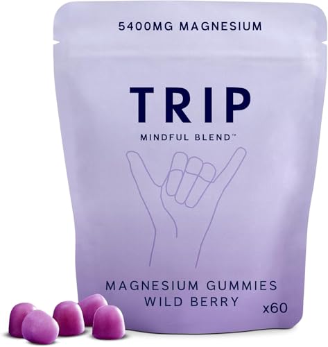 TRIP Calm 180mg Magnesium Citrate Gummies for Adults, Wild Berry 60ct