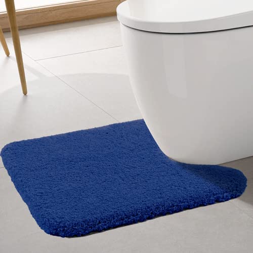 ROLIZOE Ultra Thick Toilet Mat Non Slip Pedestal Mat for Toilet Highly Absorbent Bathroom Toilet Rug Super Soft Bath Mat Rug Carpet Microfiber Floor Mat U Shape 50 x 60cm