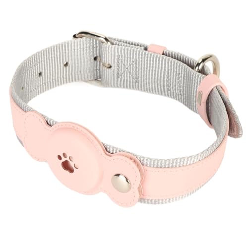 Collier en cuir rose pour chien réglable et résistant - 4