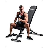 AIRHOP アップグレード版 インクラインベンチ トレーニングベンチ 折りたたみ式 ベンチプレス台＆腹筋ベンチ 全身トレーニング対応 角度調節可能な筋トレベンチ 家庭用フィットネスに最適 収納便利