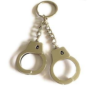 Grote sleutelhanger handboeien handboeien 10 cm handboeien om te openen DIY sleutelhanger