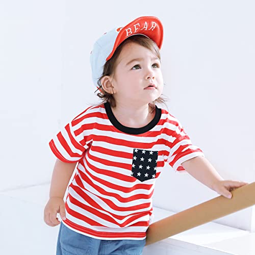4th of July T-Shirt Toddler Boy Girl Fourth Star American Flag USA Patriotic Memorial Day Shirt Kid Independence Tee Top2