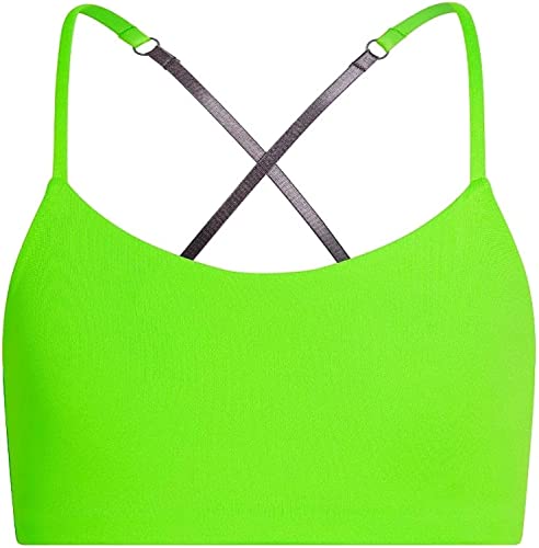 Bleum Active Bra - Comfortable Sports Training & First Bra (14, Lime-Silver, Numeric_14)