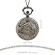 UKCOCO Hohl Design Vintage Taschenuhr Hängenden Taschenuhr Zug Eisenbahn Quarz Taschenuhr mit Kette für Männer Frauen