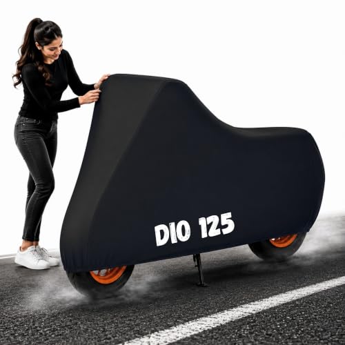 Image of Gutupet Bike Cover Waterproof Outdoor Protection (Aqua Black, Dio 125)