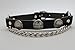 Men Biker Jewelry Boot Bracelets Black Leather Straps Silver Metal Chains Native American Indian