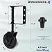 Real Fancy 4.3 inch Spring Loaded Gate Caster Wheel with Universal Mount Plate, Hard Rubber Swivel Caster, Black Heavy Duty Fence Gate Wheel Casters for Wooden or Metal Gate, 1 Pack