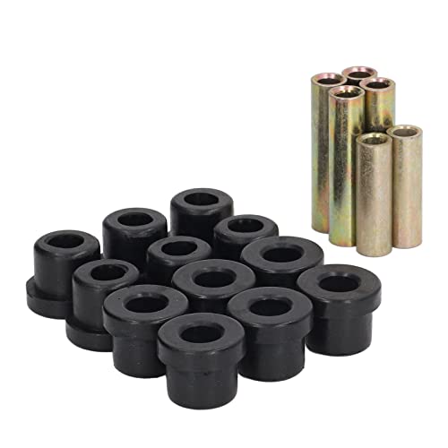 Julihai Kit de Buje de Resorte de Hoja Trasera Material Resistente para Precedent 2004-UP, Experiencia de Conducción Suave, Metal + Caucho, 12 X Buje 4 X Pasador Trasero 2 Pasador Delantero, Apto