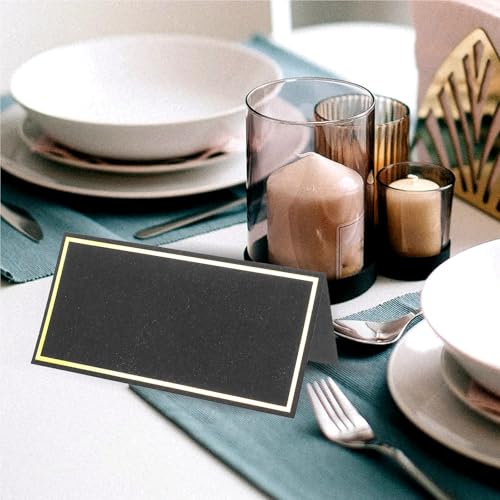 Cartes de table réservées dorées à la feuille d'or pour un plan de table de mariage élégant - 4